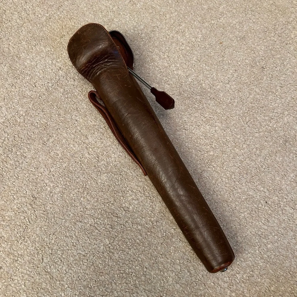 Vintage Travel Tripod and Leather Case SUPER FAST SHIPPING